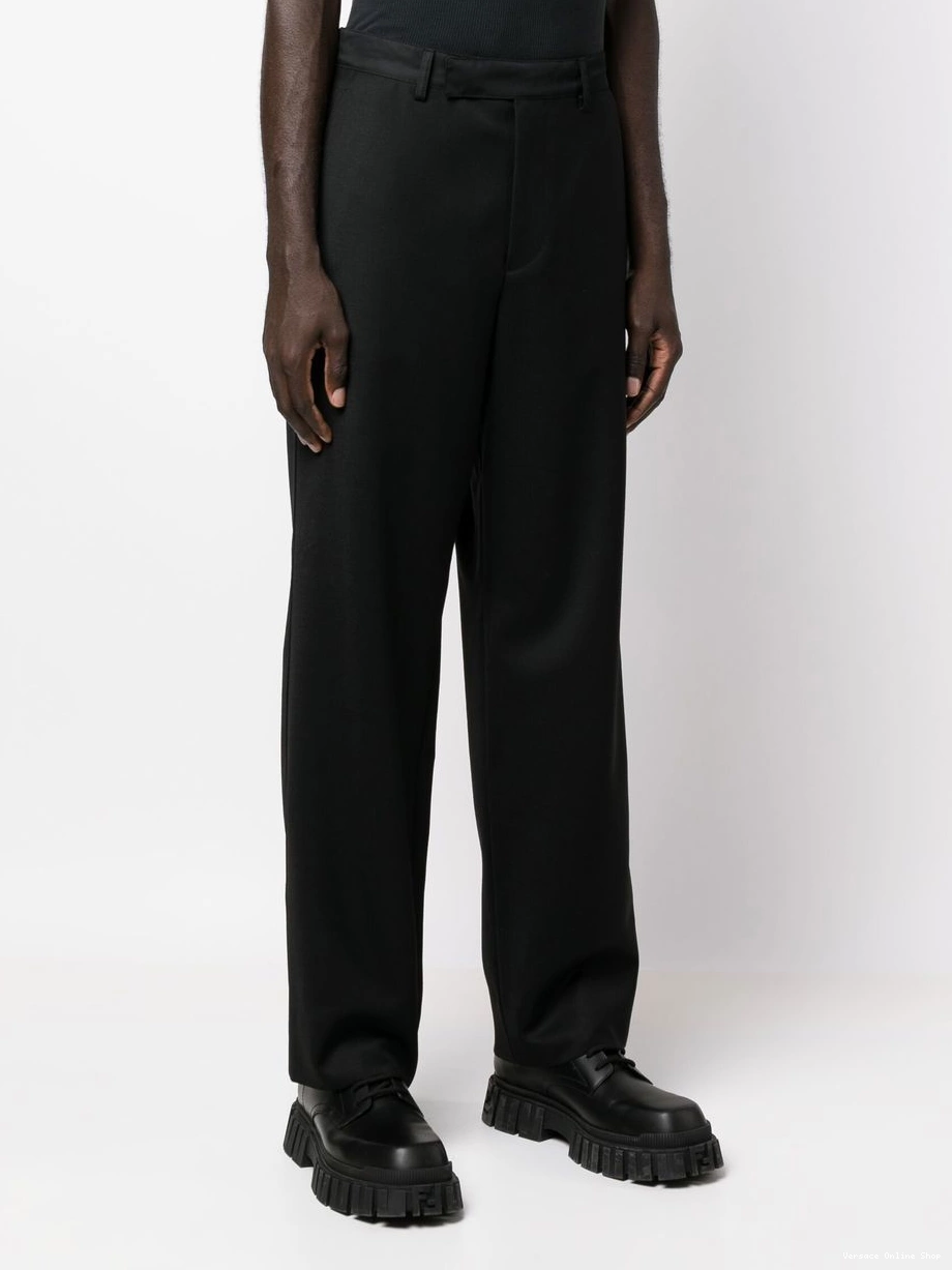 Affordable straight-leg wool Versace Women virgin trousers 0811